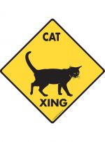 Cat Crossing Cat Sign